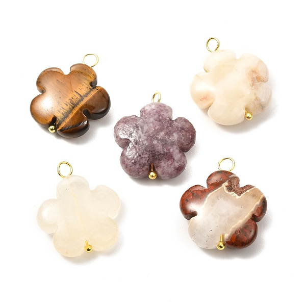 PandaHall Natural Mixed Gemstone Pendants, with Golden Brass Findings, Flower, 24x20x7.5mm, Hole: 3x2.5mm Mixed Stone Flower
PandaHall Natural Mixed Gemstone Pendants, with Golden Brass Findings, Flower, 24x20x7.5mm, Hole: 3x2.5mm Mixed Stone Flower