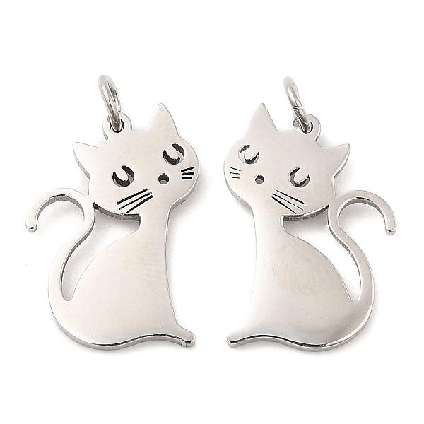 PandaHall 304 Stainless Steel Pendants, with Jump Ring, Cat Charm, Stainless Steel Color, 19.5x13x1.4mm, Hole: 3.2mm 304 Stainless Steel Cat...
PandaHall 304 Stainless Steel Pendants, with Jump Ring, Cat Charm, Stainless Steel Color, 19.5x13x1.4mm, Hole: 3.2mm 304 Stainless Steel Cat...