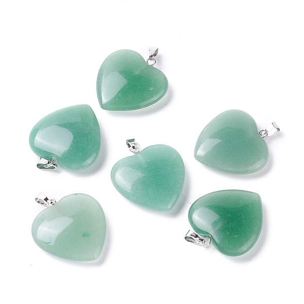 PandaHall Natural Green Aventurine Pendants, with Platinum Tone Brass Findings, Heart, 27~28x24.5~26x6~8.5mm, Hole: 2.4x5.6mm Green...
PandaHall Natural Green Aventurine Pendants, with Platinum Tone Brass Findings, Heart, 27~28x24.5~26x6~8.5mm, Hole: 2.4x5.6mm Green...