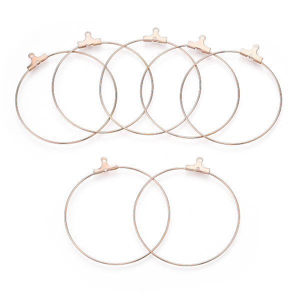 PandaHall 304 Stainless Steel Pendants, Hoop Earring Findings, Rose Gold, 40x37x1.5mm, 20 Gauge, Hole: 1mm, Pin: 0.8mm 304 Stainless Steel
PandaHall 304 Stainless Steel Pendants, Hoop Earring Findings, Rose Gold, 40x37x1.5mm, 20 Gauge, Hole: 1mm, Pin: 0.8mm 304 Stainless Steel