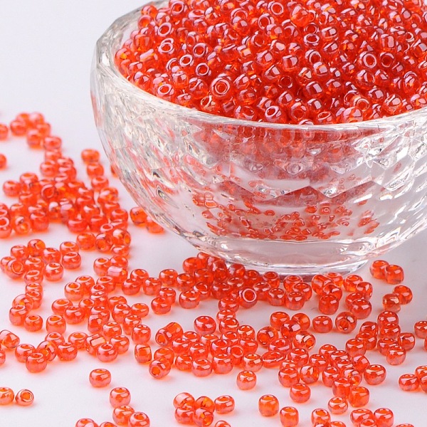 PandaHall (Repacking Service Available) Glass Seed Beads, Trans. Colours Lustered, Round, Dark OranGoe, 8/0, 3mm, Hole: 1mm, about 12G/bag...
PandaHall (Repacking Service Available) Glass Seed Beads, Trans. Colours Lustered, Round, Dark OranGoe, 8/0, 3mm, Hole: 1mm, about 12G/bag...