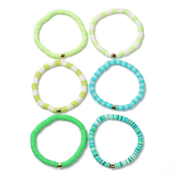 PandaHall Handmade Polymer Clay Heishi Beads Stretch Bracelets Sets, with Golden Plated Stainless Steel Spacer Beads, Green, Inner Diameter...
PandaHall Handmade Polymer Clay Heishi Beads Stretch Bracelets Sets, with Golden Plated Stainless Steel Spacer Beads, Green, Inner Diameter...