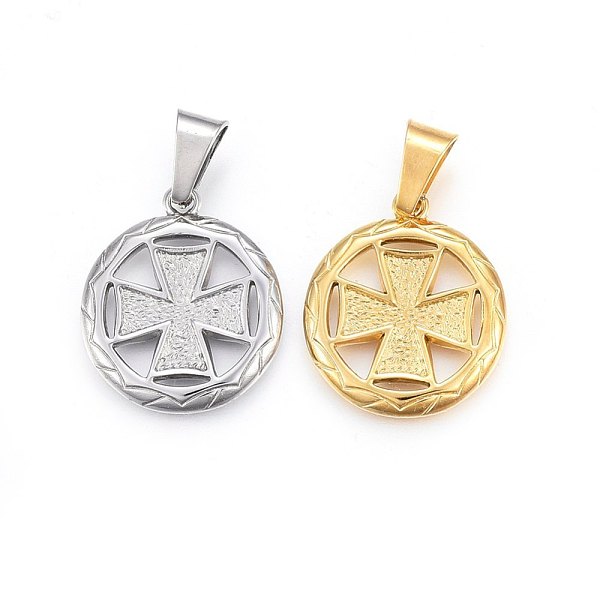 PandaHall 304 Stainless Steel Pendants, Flat Round with Cross, Mixed Color, 28.5x25x3mm, Hole: 11x6mm 304 Stainless Steel Flat Round..., Multicolor
PandaHall 304 Stainless Steel Pendants, Flat Round with Cross, Mixed Color, 28.5x25x3mm, Hole: 11x6mm 304 Stainless Steel Flat Round..., Multicolor