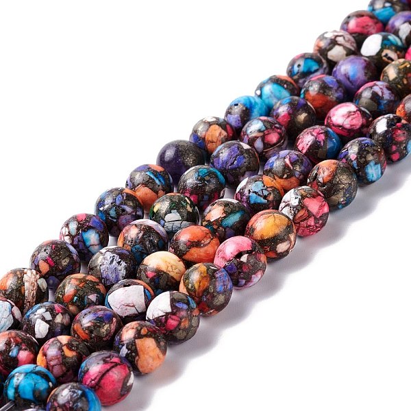 PandaHall Assembled Synthetic Pyrite and Dyed Howlite Beads Strands, Round, Colorful, 8mm, Hole: 1.2mm, about 51pcs/strand, 16.14''(41cm)...
PandaHall Assembled Synthetic Pyrite and Dyed Howlite Beads Strands, Round, Colorful, 8mm, Hole: 1.2mm, about 51pcs/strand, 16.14''(41cm)...