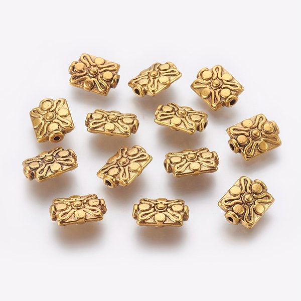 PandaHall Tibetan Style Alloy Beads, Rectangle, Antique Golden, Lead Free & Nickel Free & Cadmium Free, 12x9x4.5mm, Hole: 1mm Alloy...
PandaHall Tibetan Style Alloy Beads, Rectangle, Antique Golden, Lead Free & Nickel Free & Cadmium Free, 12x9x4.5mm, Hole: 1mm Alloy...