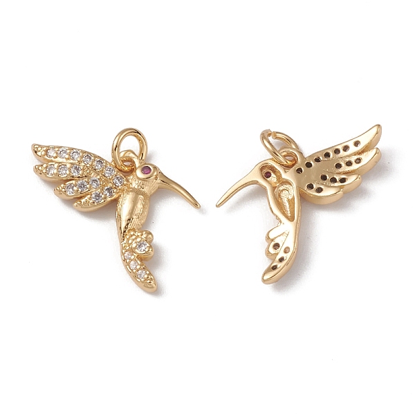 PandaHall Rack Plating Brass Micro Pave Cubic Zirconia Charms, Hummingbird, Cadmium Free & Lead Free, with Jump Ring, Real 18K Gold Plated..., Clear
PandaHall Rack Plating Brass Micro Pave Cubic Zirconia Charms, Hummingbird, Cadmium Free & Lead Free, with Jump Ring, Real 18K Gold Plated..., Clear