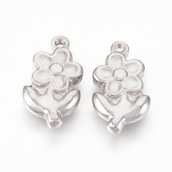PandaHall 201 Stainless Steel Pendants, Flower, Stainless Steel Color, 17.5x10x3mm, Hole: 1.2mm 201 Stainless Steel Flower
PandaHall 201 Stainless Steel Pendants, Flower, Stainless Steel Color, 17.5x10x3mm, Hole: 1.2mm 201 Stainless Steel Flower