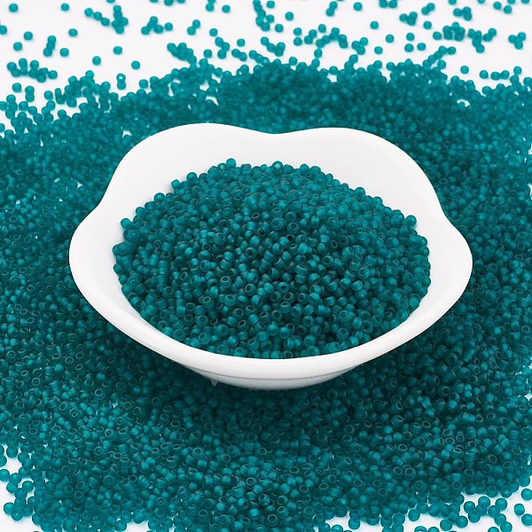 PandaHall TOHO Japanese Seed Beads, Round, 11/0, (7BDF) Transparent Frost Teal, 2x1.5mm, Hole: 0.5mm, about 42000pcs/pound Glass Cyan
PandaHall TOHO Japanese Seed Beads, Round, 11/0, (7BDF) Transparent Frost Teal, 2x1.5mm, Hole: 0.5mm, about 42000pcs/pound Glass Cyan