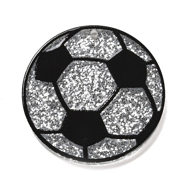 PandaHall Transparent Resin Pendants, Sport Ball Charms with Glitter Powder, Football, 35x3mm, Hole: 1.5mm Resin Football Black
PandaHall Transparent Resin Pendants, Sport Ball Charms with Glitter Powder, Football, 35x3mm, Hole: 1.5mm Resin Football Black