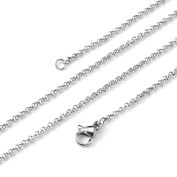 PandaHall 304 Stainless Steel Necklaces Unisex Rolo Chain Necklaces, Stainless Steel Color, 19.69 inch~20.08 inch(50~51cm), 2mm 304...
PandaHall 304 Stainless Steel Necklaces Unisex Rolo Chain Necklaces, Stainless Steel Color, 19.69 inch~20.08 inch(50~51cm), 2mm 304...