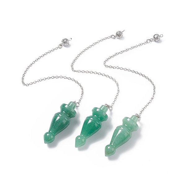 PandaHall Natural Green Aventurine Pointed Dowsing Pendulums, with Rack Plating Brass Findings, Cadmium Free & Lead Free, Cone, 232x2.5mm...
PandaHall Natural Green Aventurine Pointed Dowsing Pendulums, with Rack Plating Brass Findings, Cadmium Free & Lead Free, Cone, 232x2.5mm...