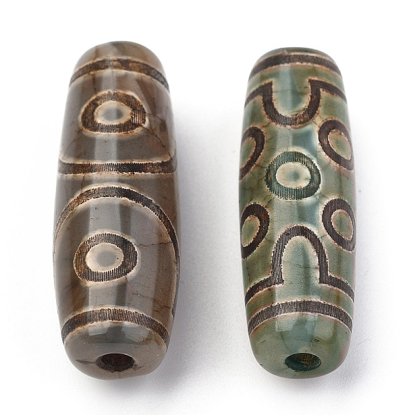 PandaHall Tibetan Style dZi Beads, Natural Agate Beads, Dyed & Heated, Oval, 7-Eye, 28.5~32x10~12.5mm, Hole: 1.5~3mm Tibetan Agate Oval
PandaHall Tibetan Style dZi Beads, Natural Agate Beads, Dyed & Heated, Oval, 7-Eye, 28.5~32x10~12.5mm, Hole: 1.5~3mm Tibetan Agate Oval