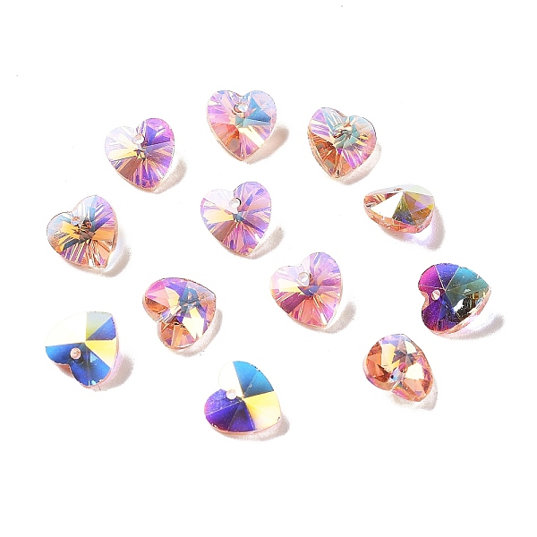 PandaHall Electroplate Glass Charms, AB Color Plated, Faceted Heart, Violet, 10x10x5~5.5mm, Hole: 1~1.2mm Glass Heart Purple
PandaHall Electroplate Glass Charms, AB Color Plated, Faceted Heart, Violet, 10x10x5~5.5mm, Hole: 1~1.2mm Glass Heart Purple