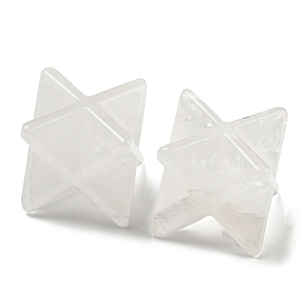 PandaHall Natural Quartz Crystal Beads, No Hole/Undrilled, Rock Crystal Merkaba Star, 25x25x25mm Quartz Crystal Star
PandaHall Natural Quartz Crystal Beads, No Hole/Undrilled, Rock Crystal Merkaba Star, 25x25x25mm Quartz Crystal Star