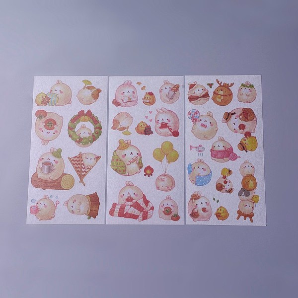 PandaHall Kawaii DIY Picture Stickers, Rabbit Family Comic Strip, Colorful, 200x100mm Paper Rabbit
PandaHall Kawaii DIY Picture Stickers, Rabbit Family Comic Strip, Colorful, 200x100mm Paper Rabbit