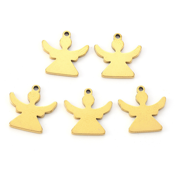 PandaHall Vacuum Plating 304 Stainless Steel Charms, Laser Cut, Angel, Golden, 13.5x13x1mm, Hole: 1.2mm 304 Stainless Steel Angel & Fairy
PandaHall Vacuum Plating 304 Stainless Steel Charms, Laser Cut, Angel, Golden, 13.5x13x1mm, Hole: 1.2mm 304 Stainless Steel Angel & Fairy