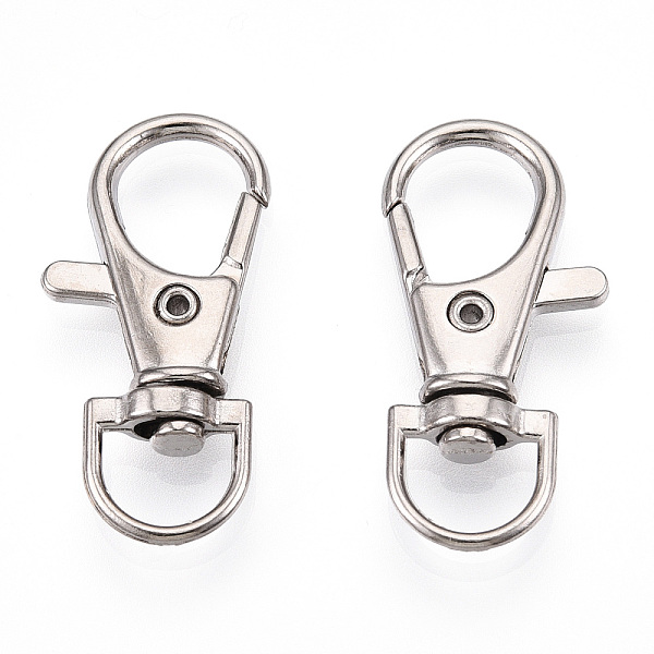 PandaHall Alloy Swivel Lobster Claw Clasps, Swivel Snap Hook, Fine Jewelry Findings, Cadmium Free & Lead Free, Platinum, 34.5x17x5.5mm, Hole...
PandaHall Alloy Swivel Lobster Claw Clasps, Swivel Snap Hook, Fine Jewelry Findings, Cadmium Free & Lead Free, Platinum, 34.5x17x5.5mm, Hole...