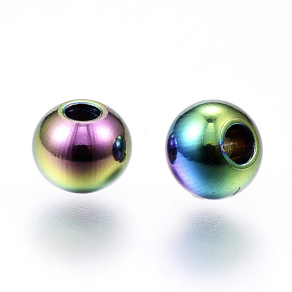 PandaHall Electroplate 304 Stainless Steel Beads, Round, Colorful, 6x5mm, Hole: 2mm 304 Stainless Steel Round
PandaHall Electroplate 304 Stainless Steel Beads, Round, Colorful, 6x5mm, Hole: 2mm 304 Stainless Steel Round