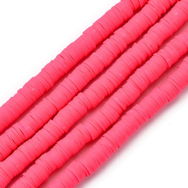 PandaHall Handmade Polymer Clay Beads Strands, for DIY Jewelry Crafts Supplies, Heishi Beads, Disc/Flat Round, Fuchsia, 8x0.5mm, Hole: 2mm..., Pink
PandaHall Handmade Polymer Clay Beads Strands, for DIY Jewelry Crafts Supplies, Heishi Beads, Disc/Flat Round, Fuchsia, 8x0.5mm, Hole: 2mm..., Pink
