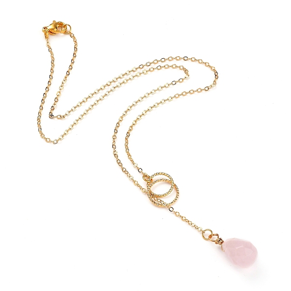 PandaHall teardrop, Natural Rose Quartz Pendants Necklaces, with Brass Linking Rings & Cable Chains, 304 Stainless Steel Lobster Claw Clasps...
PandaHall teardrop, Natural Rose Quartz Pendants Necklaces, with Brass Linking Rings & Cable Chains, 304 Stainless Steel Lobster Claw Clasps...
