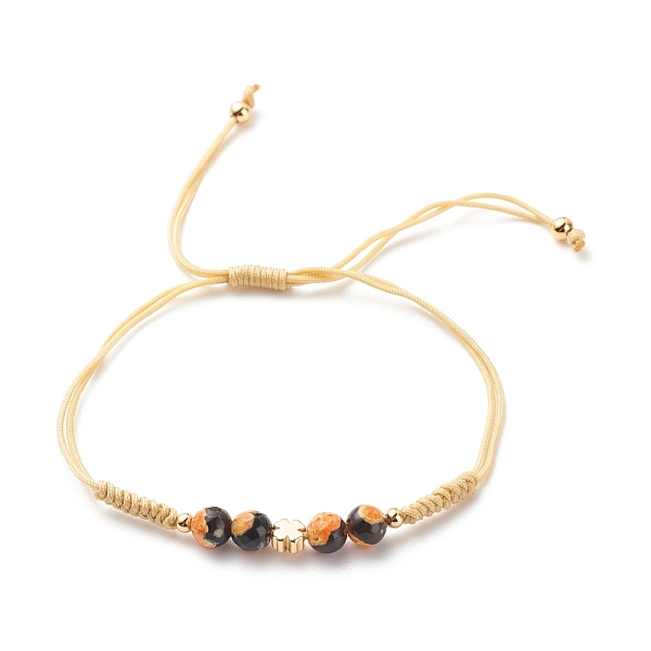 PandaHall Natural Agate & Brass Clover Beaded Cord Bracelet, Gemstone Braided Adjustable Bracelet for Women, Gold, Inner Diameter: 7/8~3-5/8...
PandaHall Natural Agate & Brass Clover Beaded Cord Bracelet, Gemstone Braided Adjustable Bracelet for Women, Gold, Inner Diameter: 7/8~3-5/8...