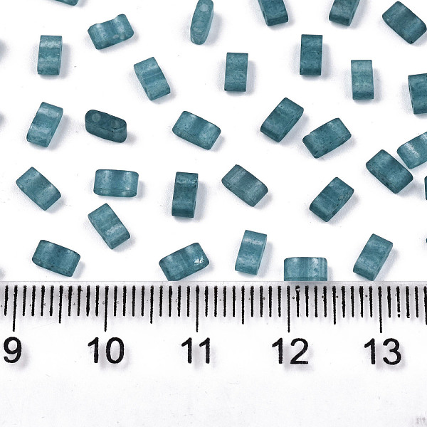 PandaHall 2-Hole Baking Paint Glass Seed Beads, Transparent Frosted Colours Rainbow, Rectangle, Cadet Blue, 4.5~5.5x2x2~2.5mm, Hole...
PandaHall 2-Hole Baking Paint Glass Seed Beads, Transparent Frosted Colours Rainbow, Rectangle, Cadet Blue, 4.5~5.5x2x2~2.5mm, Hole...