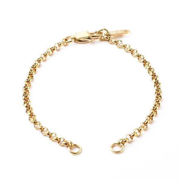 PandaHall Handmade 304 Stainless Steel Rolo Chain Bracelets Making Accessories, with Jump Rings, Lobster Claw Clasps, Chain Tabs, Golden...
PandaHall Handmade 304 Stainless Steel Rolo Chain Bracelets Making Accessories, with Jump Rings, Lobster Claw Clasps, Chain Tabs, Golden...