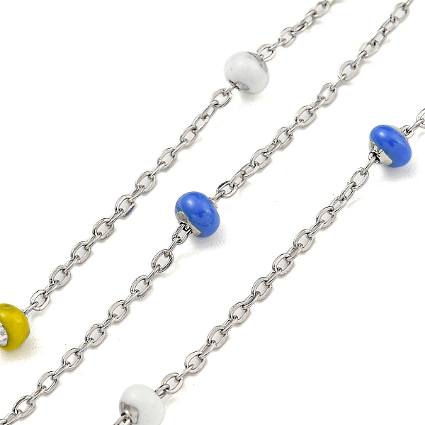 PandaHall 304 Stainless Steel Enamel Link Chains, Soldered, with Spool, Flat Round, Royal Blue, 2x1.5x0.5mm 304 Stainless Steel
PandaHall 304 Stainless Steel Enamel Link Chains, Soldered, with Spool, Flat Round, Royal Blue, 2x1.5x0.5mm 304 Stainless Steel