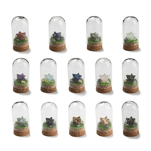 PandaHall Gemstone Polygon Display Decoration with Glass Dome Cloche Cover, Cork Base Bell Jar Ornaments for Home Decoration, 30x60mm Mixed...
PandaHall Gemstone Polygon Display Decoration with Glass Dome Cloche Cover, Cork Base Bell Jar Ornaments for Home Decoration, 30x60mm Mixed...