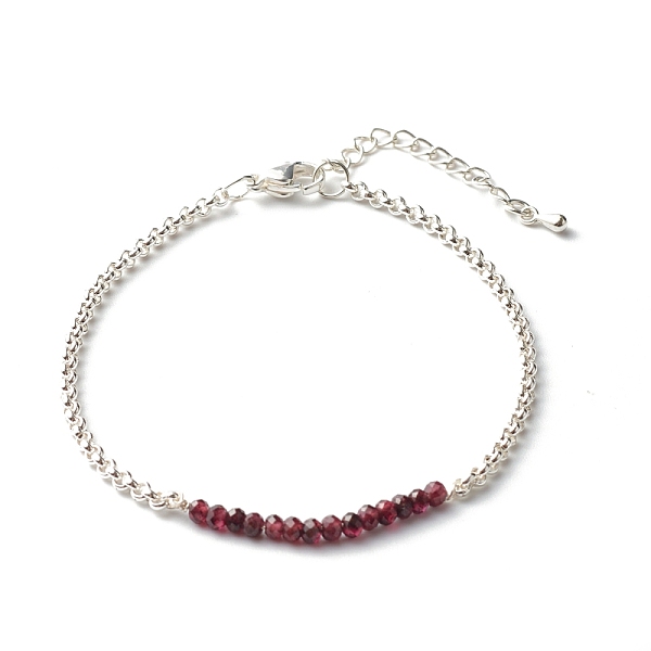 PandaHall Natural Garnet Beaded Bracelets, with 304 Stainless Steel Rolo Chain, 7.48 inch(190mm) Garnet
PandaHall Natural Garnet Beaded Bracelets, with 304 Stainless Steel Rolo Chain, 7.48 inch(190mm) Garnet