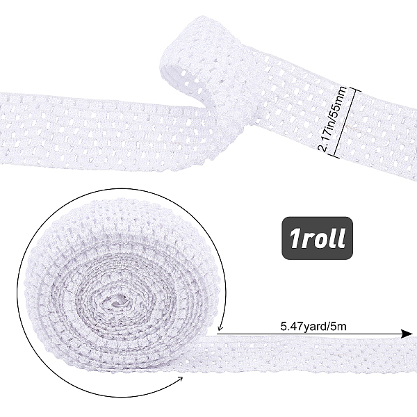 PandaHall GORGECRAFT 2 RollsX 5.5 Yards Wide Elastic Crochet Headband Ribbon 2.2" Crochet Stretch Trim Fabric for Hair Accessories Tube Top..., White
PandaHall GORGECRAFT 2 RollsX 5.5 Yards Wide Elastic Crochet Headband Ribbon 2.2" Crochet Stretch Trim Fabric for Hair Accessories Tube Top..., White