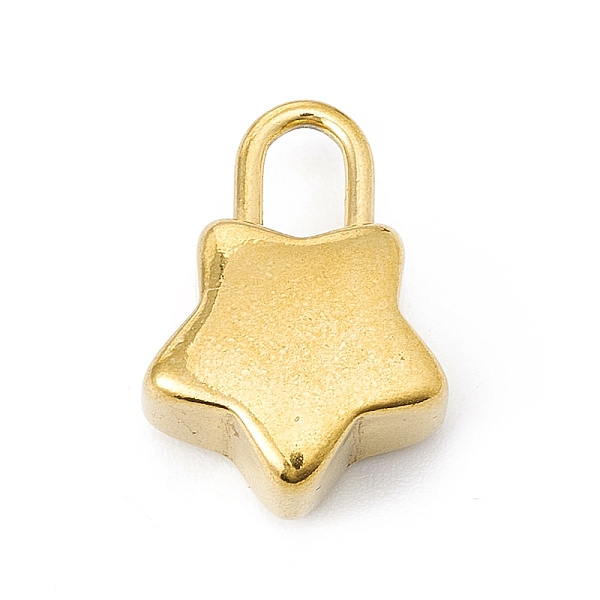 PandaHall 304 Stainless Steel Pendants, Star Padlock, Golden, 17x12x6mm, Hole: 5.5x3mm 304 Stainless Steel Star
PandaHall 304 Stainless Steel Pendants, Star Padlock, Golden, 17x12x6mm, Hole: 5.5x3mm 304 Stainless Steel Star