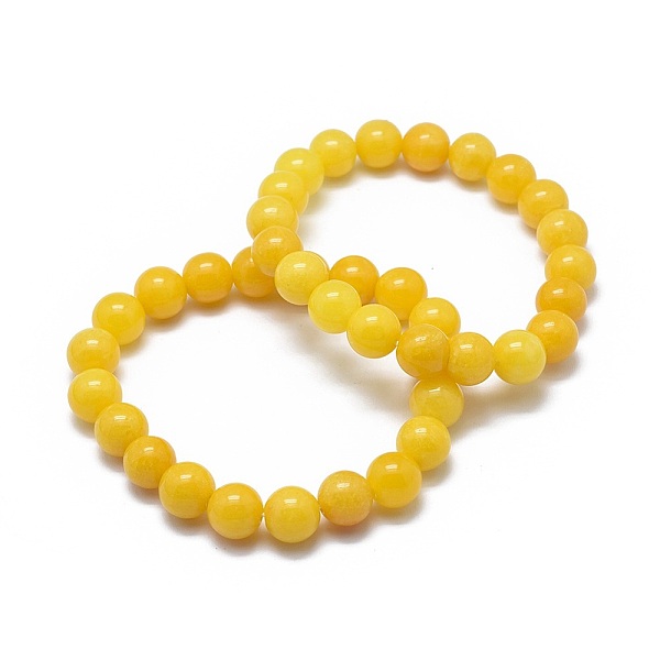 PandaHall Natural Yellow Jade Bead Stretch Bracelets, Round, Dyed, 2 inch~2-3/8 inch(5~6cm), Bead: 5.8~6.8mm Yellow Jade
PandaHall Natural Yellow Jade Bead Stretch Bracelets, Round, Dyed, 2 inch~2-3/8 inch(5~6cm), Bead: 5.8~6.8mm Yellow Jade