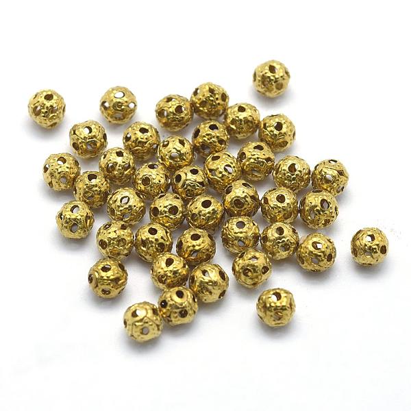 PandaHall Brass Filigree Beads, Filigree Ball, Lead Free & Cadmium Free & Nickel Free, Round, Raw(Unplated), 4mm, Hole: 1mm Brass Round
PandaHall Brass Filigree Beads, Filigree Ball, Lead Free & Cadmium Free & Nickel Free, Round, Raw(Unplated), 4mm, Hole: 1mm Brass Round