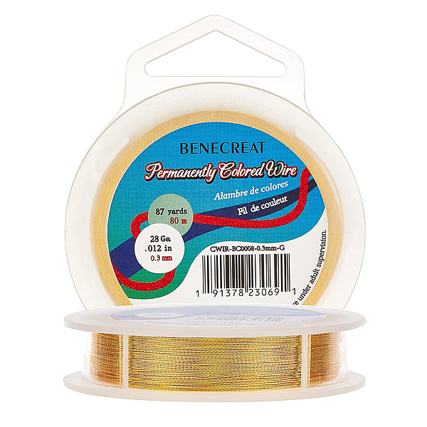PandaHall BENECREAT 3 Strands Copper Craft Wire, Long-Lasting Plated, Twisted Round, Golden, 0.3mm, about 80m/roll Copper Twisted Round
PandaHall BENECREAT 3 Strands Copper Craft Wire, Long-Lasting Plated, Twisted Round, Golden, 0.3mm, about 80m/roll Copper Twisted Round