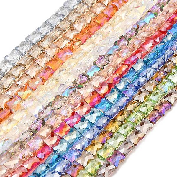 PandaHall AB Color Plated Transparent Glass Beads Strands, Faceted Bamboo Stick, Mixed Color, 10.5~11x8x5mm, Hole: 1mm, about..., Multicolor
PandaHall AB Color Plated Transparent Glass Beads Strands, Faceted Bamboo Stick, Mixed Color, 10.5~11x8x5mm, Hole: 1mm, about..., Multicolor