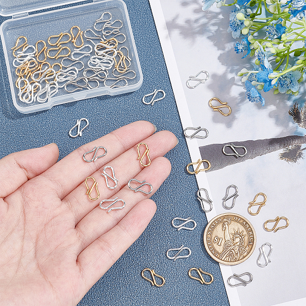 PandaHall UNICRAFTALE About 60pcs 3 Colors S Hook Clasps 304 Stainless Steel Chain Clasps Hypoallergenic Metal Clasps for Necklace Jewelry...
PandaHall UNICRAFTALE About 60pcs 3 Colors S Hook Clasps 304 Stainless Steel Chain Clasps Hypoallergenic Metal Clasps for Necklace Jewelry...