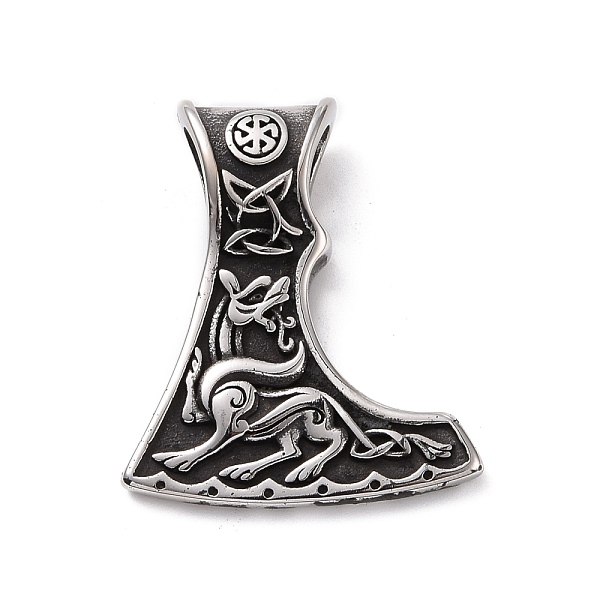 PandaHall 304 Stainless Steel Pendants, Thor's Hammer, Antique Silver, 38x32x8.5mm, Hole: 5x8mm Stainless Steel Others
PandaHall 304 Stainless Steel Pendants, Thor's Hammer, Antique Silver, 38x32x8.5mm, Hole: 5x8mm Stainless Steel Others