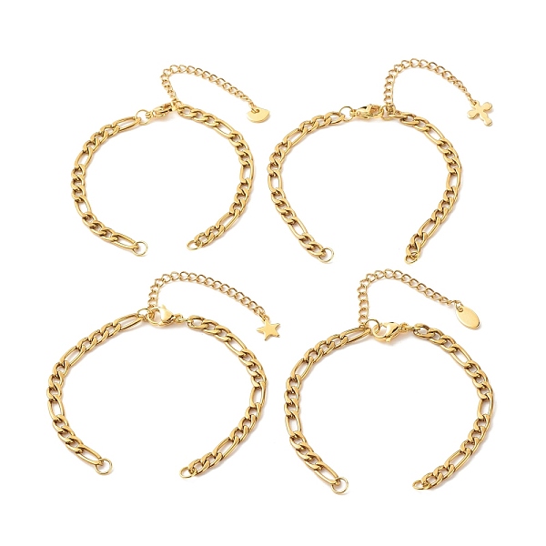 PandaHall 304 Stainless Steel Figaro Chain Bracelet Making, with Chain Extender, Mix-shaped, Golden, 6-1/4x1/8 inch(16x0.45cm) 304 Stainless...
PandaHall 304 Stainless Steel Figaro Chain Bracelet Making, with Chain Extender, Mix-shaped, Golden, 6-1/4x1/8 inch(16x0.45cm) 304 Stainless...