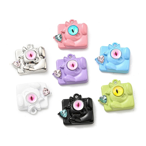 PandaHall Spray Painted Alloy Pendants, with Glass & Rhinestone, Lead Free & Cadmium Free, Square with Monster Charm, Mixed Color..., Multicolor
PandaHall Spray Painted Alloy Pendants, with Glass & Rhinestone, Lead Free & Cadmium Free, Square with Monster Charm, Mixed Color..., Multicolor