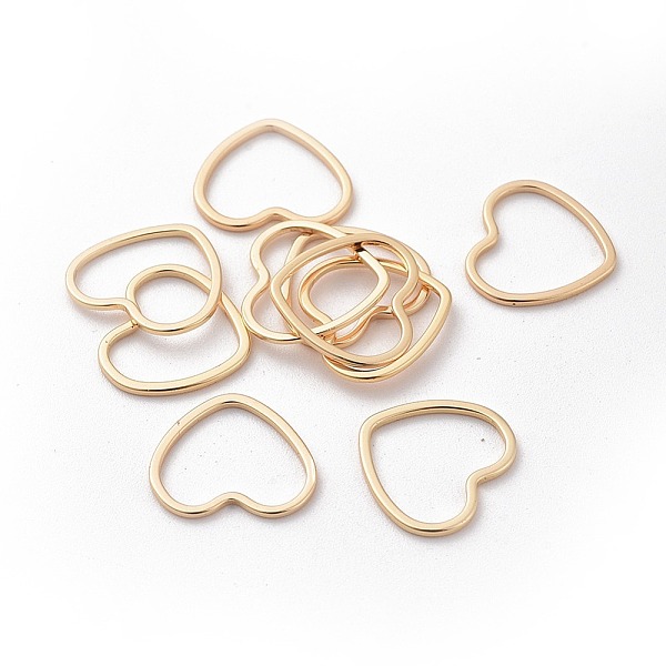 PandaHall Brass Linking Rings, Nickel Free, Real 18K Gold Plated, Heart, Golden, 13x15x1mm Brass Heart
PandaHall Brass Linking Rings, Nickel Free, Real 18K Gold Plated, Heart, Golden, 13x15x1mm Brass Heart