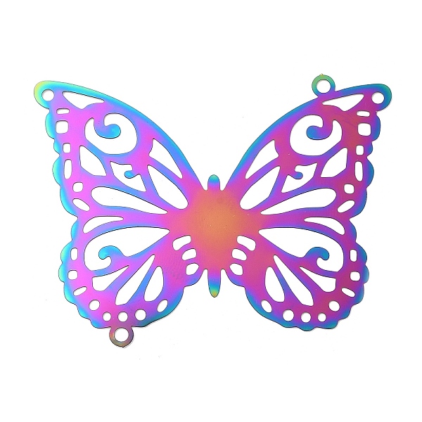 PandaHall 201 Stainless Steel Connector Charms, Butterfly Links, Rainbow Color, 50x65x0.2mm, Hole: 2.2mm 201 Stainless Steel Butterfly
PandaHall 201 Stainless Steel Connector Charms, Butterfly Links, Rainbow Color, 50x65x0.2mm, Hole: 2.2mm 201 Stainless Steel Butterfly