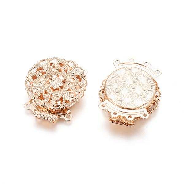 PandaHall Brass Box Clasps, Multi-Strand Clasps, 4-Strands, 8 Holes, Long-Lasting Plated, Flower, Light Gold, 29x23x6mm, Hole: 1.2mm Brass...
PandaHall Brass Box Clasps, Multi-Strand Clasps, 4-Strands, 8 Holes, Long-Lasting Plated, Flower, Light Gold, 29x23x6mm, Hole: 1.2mm Brass...
