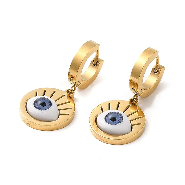 PandaHall Vacuum Plating 304 Stainless Steel Eye Dangle Hoop Earrings with Plastic Beaded, Golden, 32x15mm 304 Stainless Steel Eye
PandaHall Vacuum Plating 304 Stainless Steel Eye Dangle Hoop Earrings with Plastic Beaded, Golden, 32x15mm 304 Stainless Steel Eye