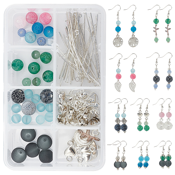 PandaHall SUNNYCLUE DIY Dangle Earring Making Kits, Including Natural Crackle Agate Beads, Glass Beads, Alloy Beads & Bead Caps & Pendants...
PandaHall SUNNYCLUE DIY Dangle Earring Making Kits, Including Natural Crackle Agate Beads, Glass Beads, Alloy Beads & Bead Caps & Pendants...