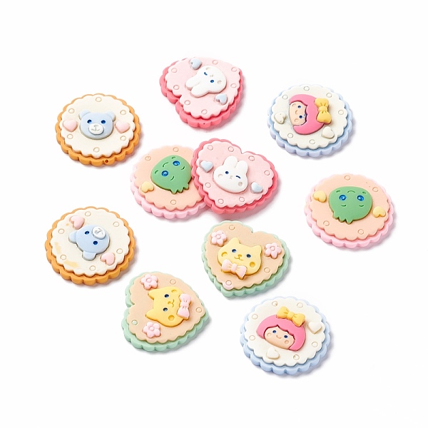 PandaHall Opaque Resin Cabochons, Flat Round & Heart, Mixed Color, 21~22x21~22x5~5.5mm Resin Mixed Shapes Multicolor
PandaHall Opaque Resin Cabochons, Flat Round & Heart, Mixed Color, 21~22x21~22x5~5.5mm Resin Mixed Shapes Multicolor