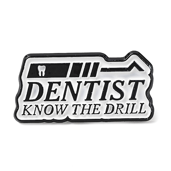 PandaHall Word Dentist Know The Drill Enamel Pins, Black Zinc Alloy Brooch for Backpack Clothes, White, 15x31x1.5mm Alloy+Enamel Word White
PandaHall Word Dentist Know The Drill Enamel Pins, Black Zinc Alloy Brooch for Backpack Clothes, White, 15x31x1.5mm Alloy+Enamel Word White