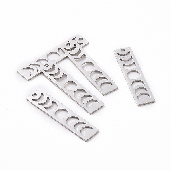 PandaHall 201 Stainless Steel Pendants, Laser Cut, Moon Phase Bar Charm, Stainless Steel Color, 35x8x1mm, Hole: 1.8mm 201 Stainless Steel...
PandaHall 201 Stainless Steel Pendants, Laser Cut, Moon Phase Bar Charm, Stainless Steel Color, 35x8x1mm, Hole: 1.8mm 201 Stainless Steel...