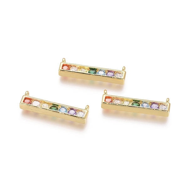 PandaHall Brass Micro Pave Cubic Zirconia Pendants, Rectangle, Colorful, Golden, 6x20x2.5mm, Hole: 1.2mm Brass+Cubic Zirconia Rectangle
PandaHall Brass Micro Pave Cubic Zirconia Pendants, Rectangle, Colorful, Golden, 6x20x2.5mm, Hole: 1.2mm Brass+Cubic Zirconia Rectangle