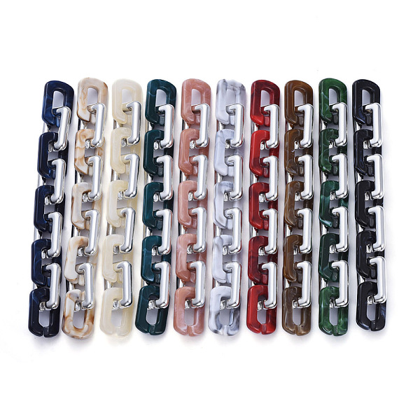 PandaHall Handmade Acrylic Cable Chains, with CCB Plastic Linking Rings, Mixed Color, Link: 20x30.5x5mm, 20x30x6mm, about 39.37 inch..., Multicolor
PandaHall Handmade Acrylic Cable Chains, with CCB Plastic Linking Rings, Mixed Color, Link: 20x30.5x5mm, 20x30x6mm, about 39.37 inch..., Multicolor